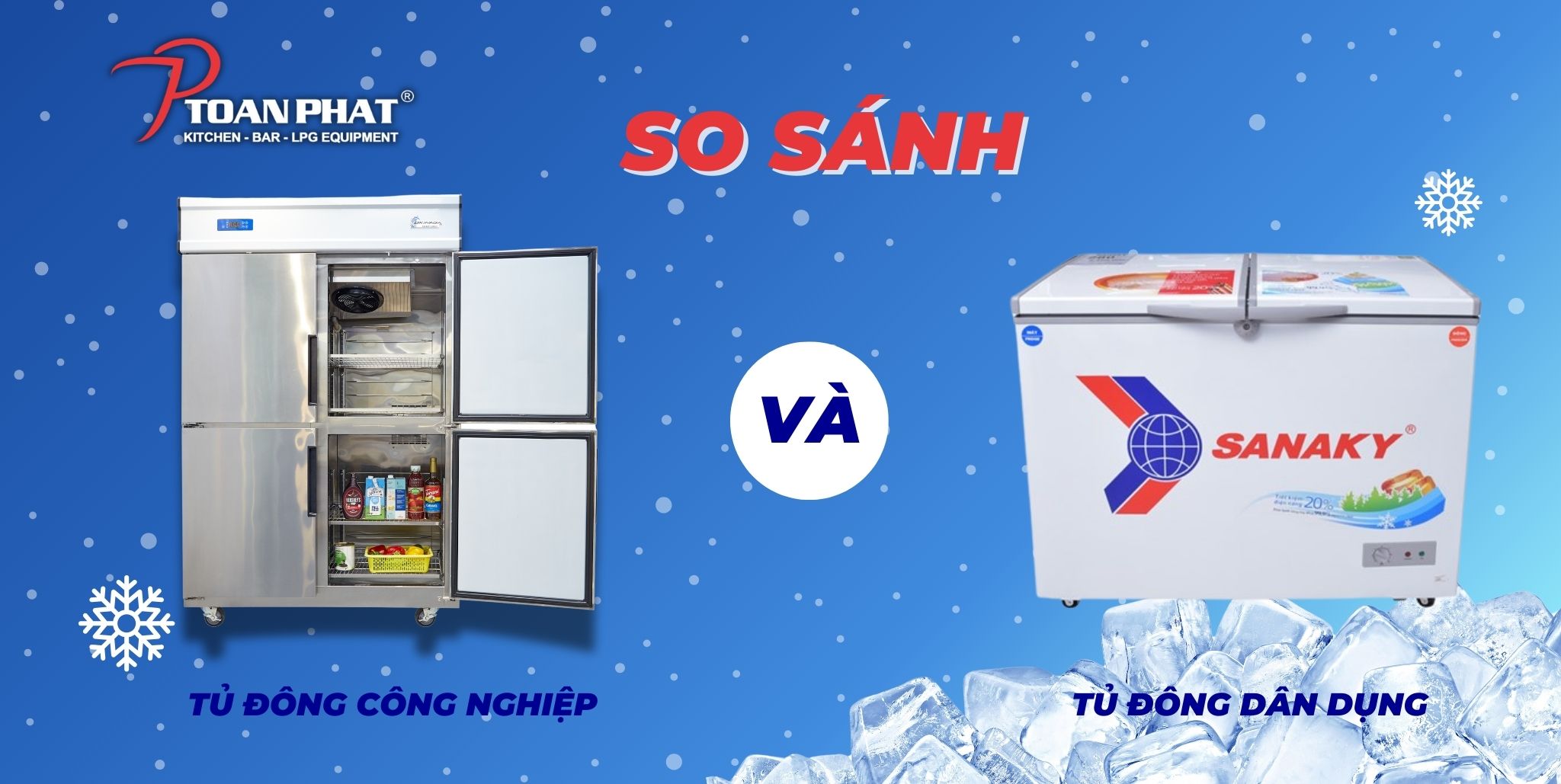 So sánh tủ đông công nghiệp và tủ đông dân dụng: Khác nhau như thế nào? 1 So sánh tủ đông công nghiệp và tủ đông dân dụng Khác nhau như thế nào