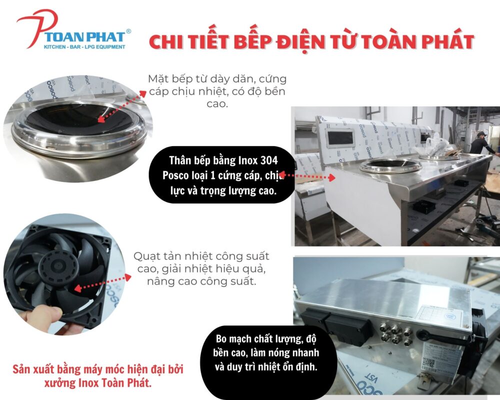 Bếp điện từ công nghiệp Toàn Phát