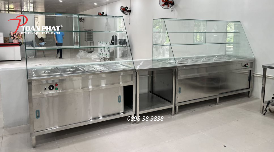 THIẾT KẾ BẾP ĂN BỆNH VIỆN NHI ĐỒNG 2 10 Quầy line thực phẩm đảm bảo an toàn vệ sinh