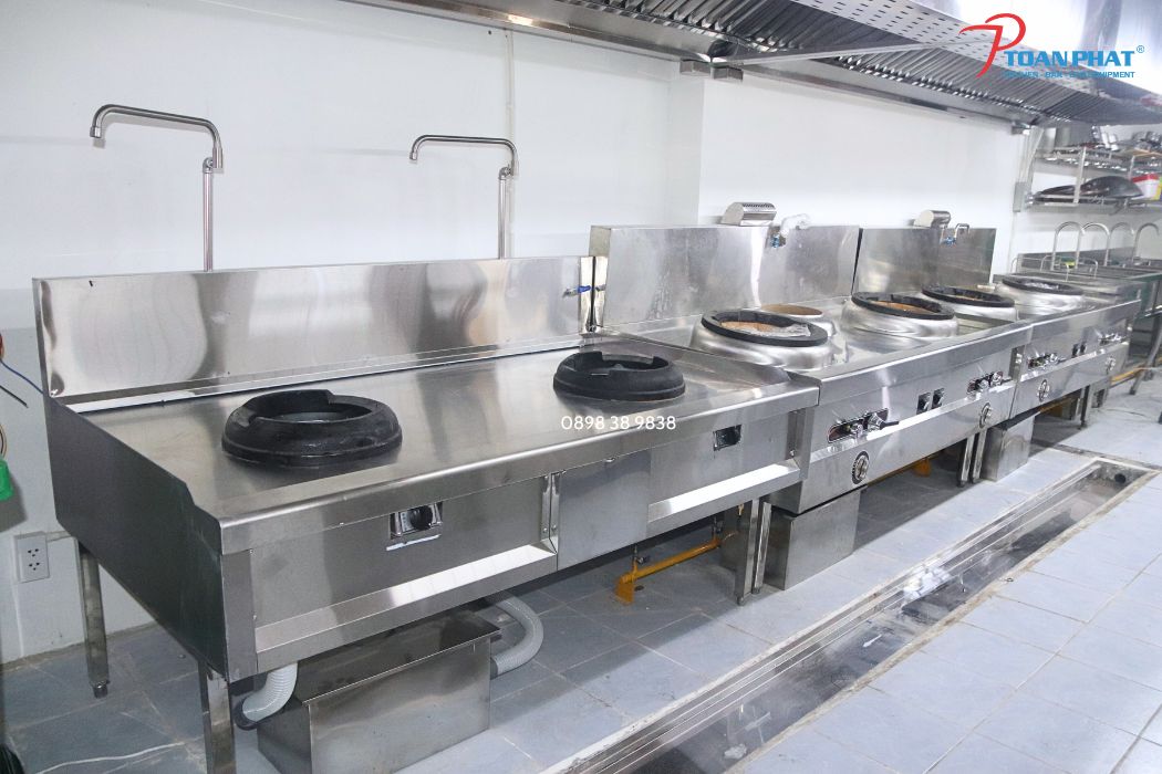 TOÀN PHÁT THIẾT KẾ THI CÔNG TRỌN GÓI BẾP NHÀ HÀNG CHAY D’GEMMA 5 Thiết bị bếp Á đôi, bếp Á có bầu nước của Toàn Phát