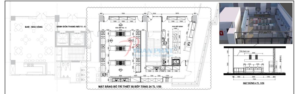 GIẢI PHÁP THI CÔNG BẾP TRƯỜNG HỌC BỆNH VIỆN 7 Thiết kế bếp Đại học UEF Toàn Phát của Toàn Phát