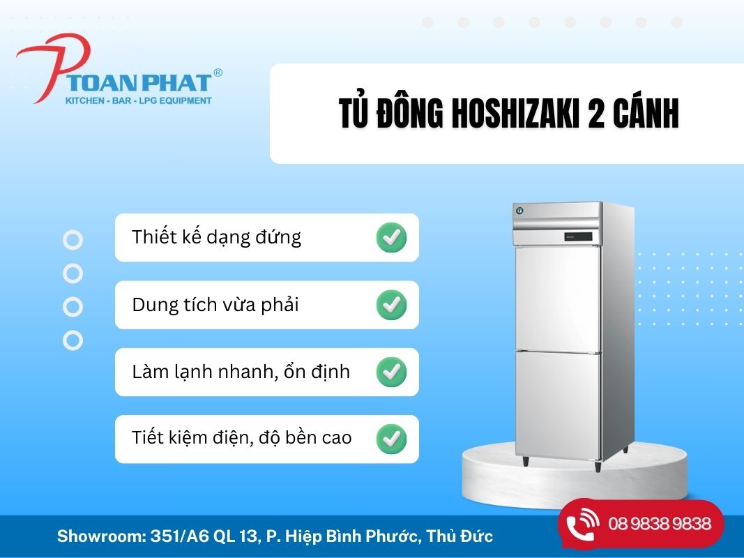 Tủ đông Hoshizaki 2 cánh