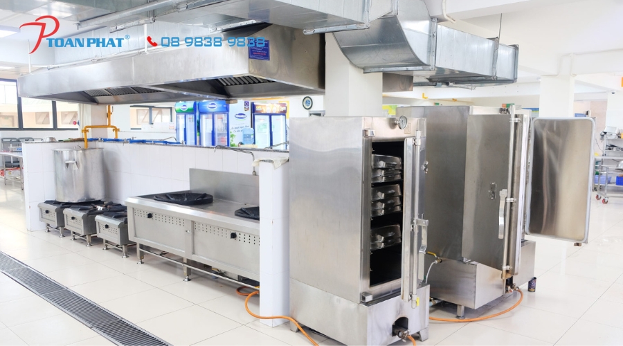 TOÀN PHÁT - THI CÔNG BẾP CĂN TIN NHÀ MÁY 2 Đặc điểm của bếp căn tin nhà máy, xí nghiệp