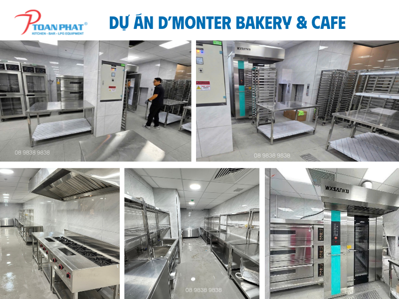Dự án thi công bếp nhà hàng bánh & cafe quy mô lớn D'Monter