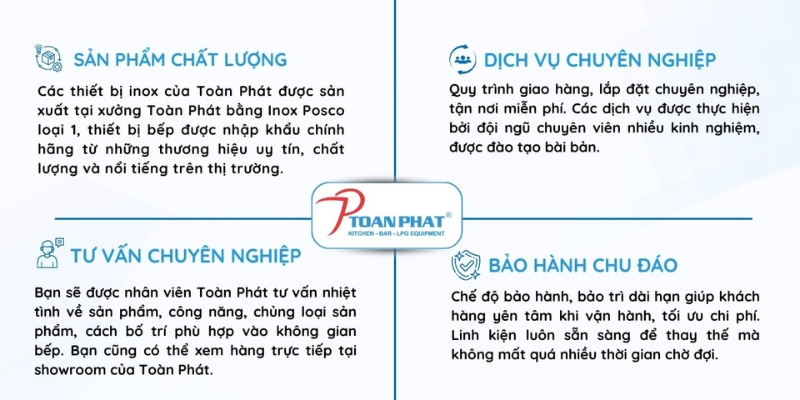 Toàn Phát – 15 năm kinh nghiệm trong việc thi công bếp công nghiệp