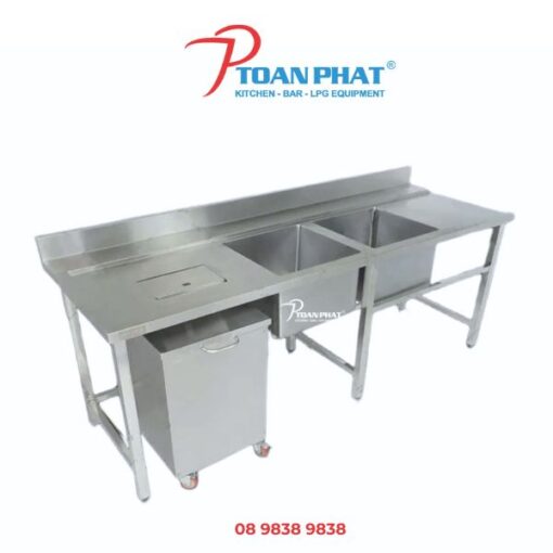 Bon Rua Chen Inox 304 2 Ngan Co Thung Rac 1