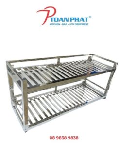 KỆ SONG INOX ĐỂ BÀN HAI TẦNG