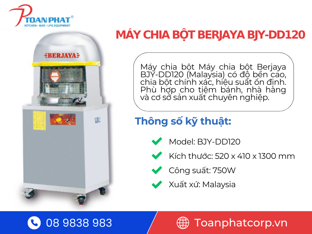 Máy chia bột Berjaya BJY-DD120