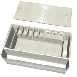 THÙNG ĐÁ CỬA LÙA CÓ RAIL ĐỂ RƯỢU 7 THUNG DA KHAY 1200