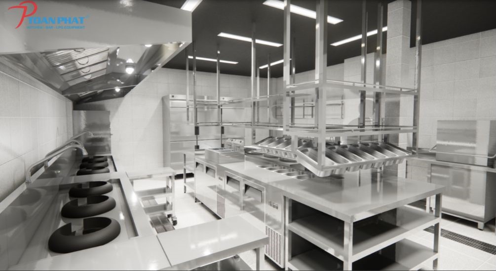 Mở nhà hàng cần bao nhiêu vốn? 2 Thiết bị Bếp inox Toàn Phát
