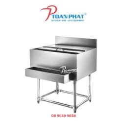 THÙNG ĐÁ CỬA LÙA CÓ RAIL ĐỂ RƯỢU 9 Thung da inox co chan kem khay dung chai lo 1