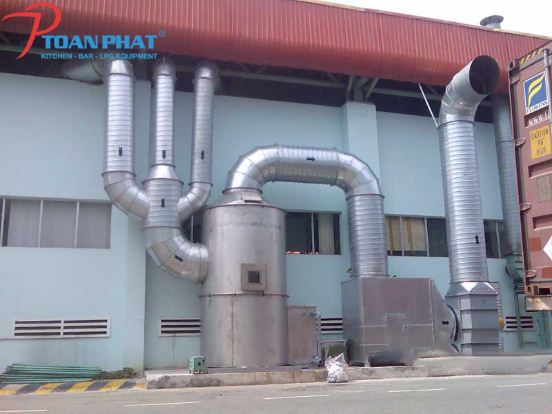 Cách tính lưu lượng quạt hút khói nhà xưởng chính xác 100% 3 Quạt hút khói nhà xưởng thải khí ra bên ngoài