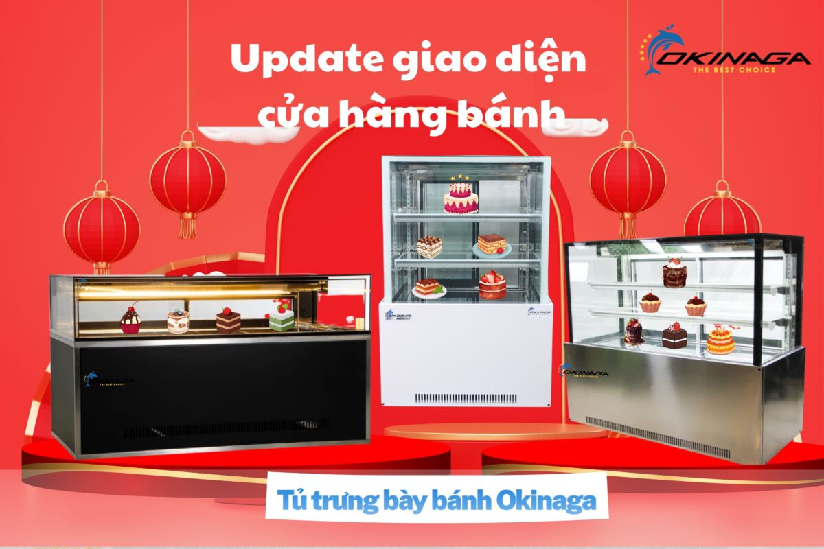Tủ trưng bày bánh OkinagaTủ trưng bày bánh Okinaga