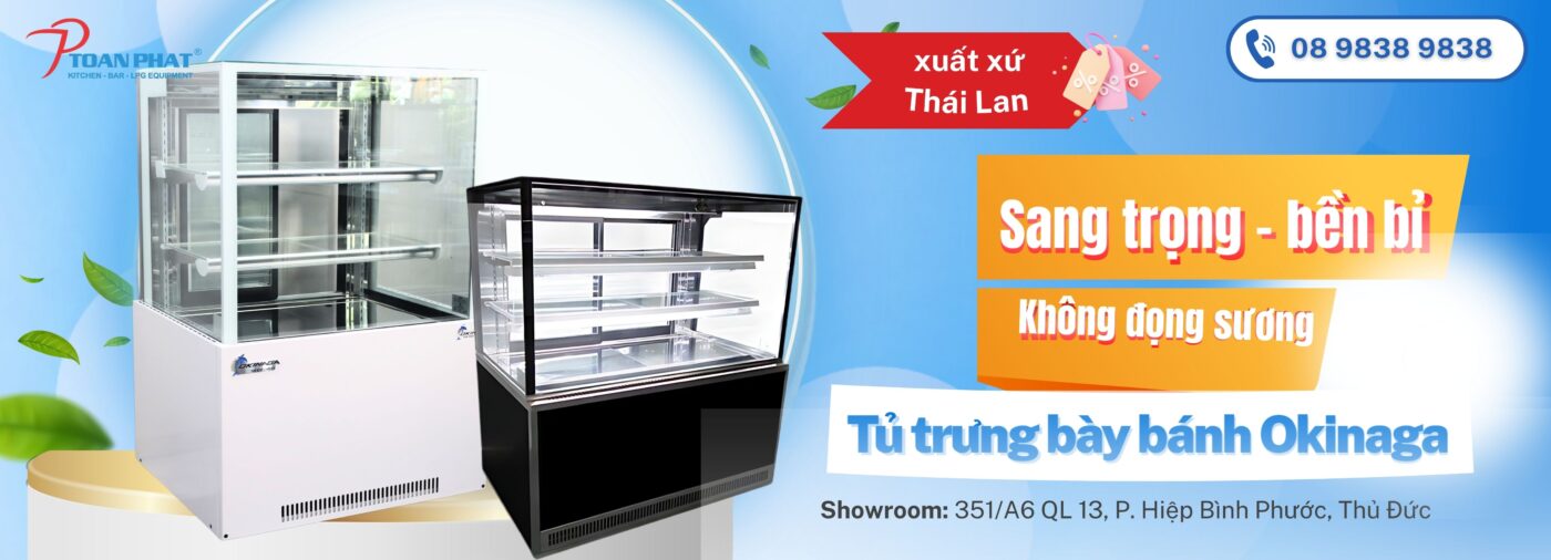 Tủ trưng bày bánh kem Okinaga