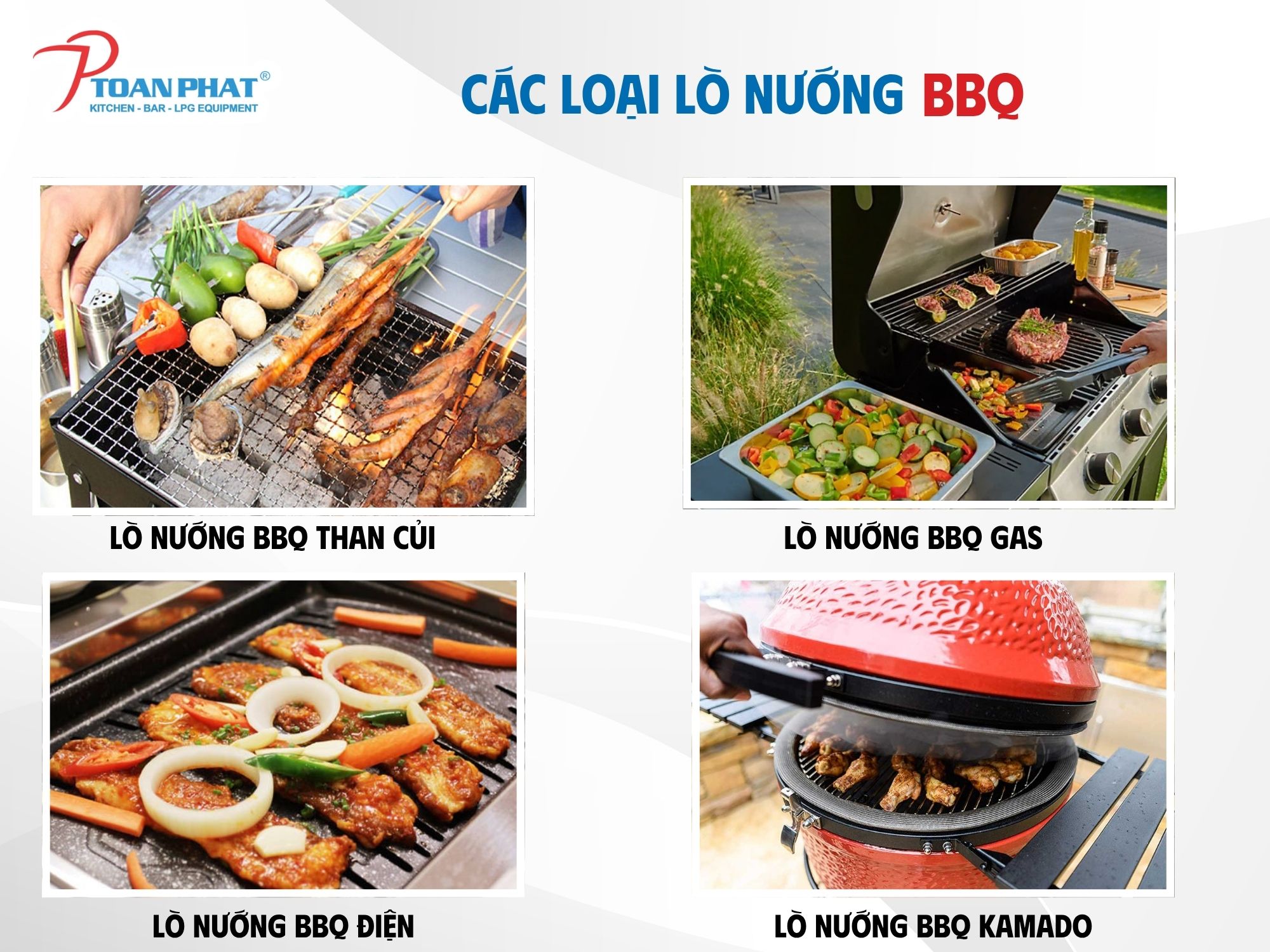 Các loại lò nướng BBQ rất đa dạng kiểu và mẫu mã