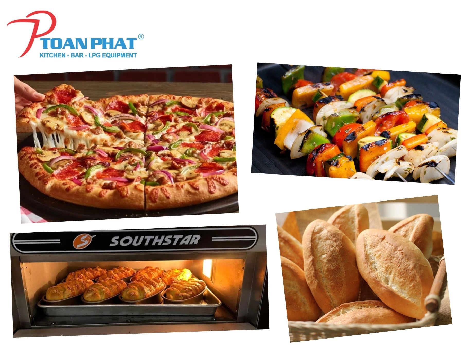 Lò nướng Southstar 1 tầng 1 khay 5 Lò nướng Southstar có thể nướng được đa dạng nhiều món