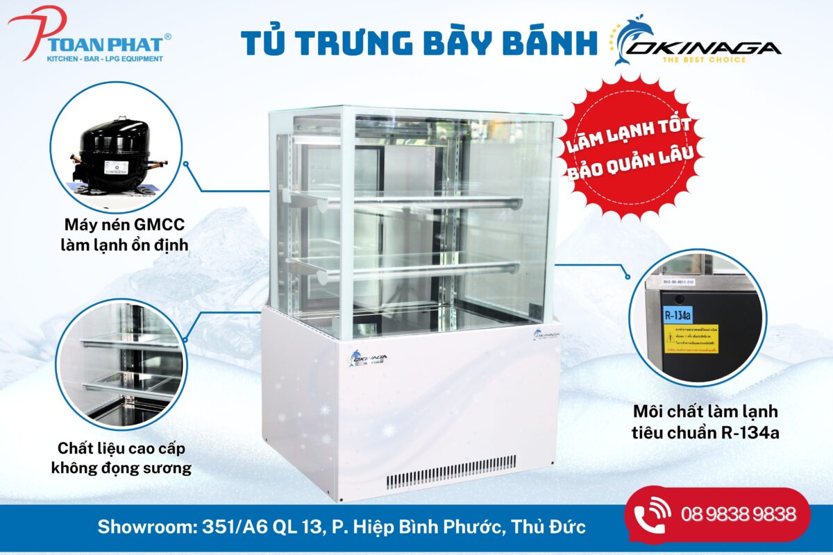 Tủ trưng bày bánh kem Okinaga