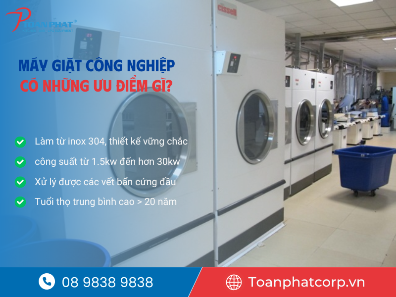 So sánh máy giặt công nghiệp và máy giặt thường chi tiết từ A đến Z 2 Ưu điểm của máy giặt công nghiệp so với máy giặt thường