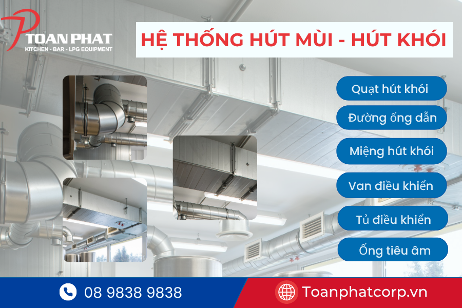 Dự án hệ thống bếp công nghiệp resort cho Lazi Beach Resort | Thi công bởi Toàn Phát 5 Hệ thống hút mùi – hút khói do Toàn Phát sản xuất và lắp đặt