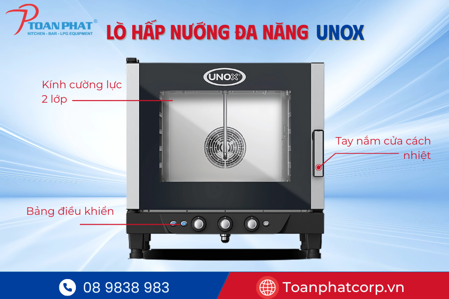 Dự án hệ thống bếp nhà hàng Maison de Charme 6 Lò hấp nướng đa năng Unox do Toàn Phát lắp đặt