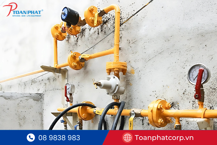 Dự án hệ thống bếp nhà hàng Maison de Charme 9 Hệ thống gas dành cho hệ thống bếp công nghiệp do Toàn Phát lắp đặt