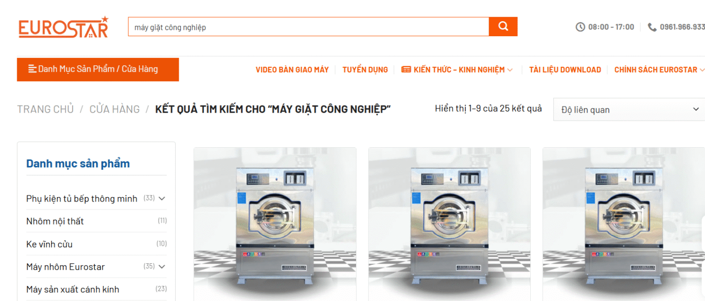 TOP 5 nhà cung cấp máy giặt công nghiệp tại TPHCM uy tín #1 3 Tổng Kho máy giặt Công Nghiệp EuroStar