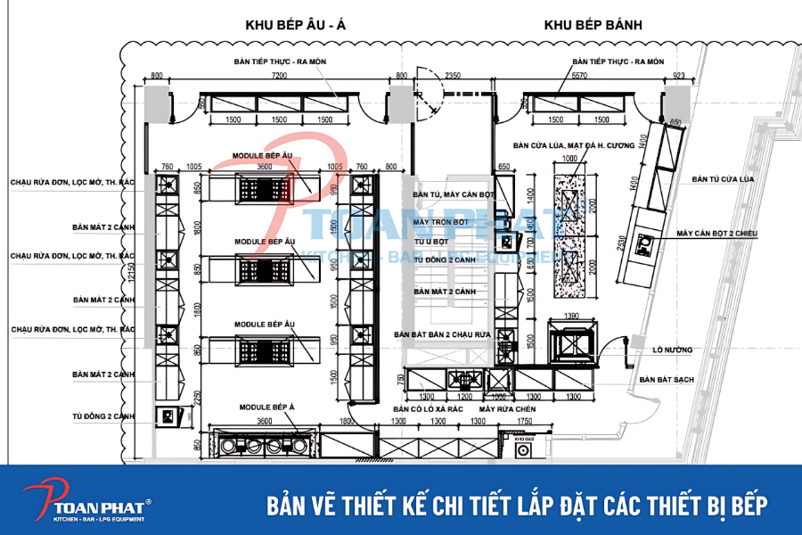 Dự án thi công bếp thực hành tại trường Đại học Công nghiệp thực phẩm TP. Hồ Chí Minh 7 Thiết kế bản vẽ kỹ thuật chi tiết