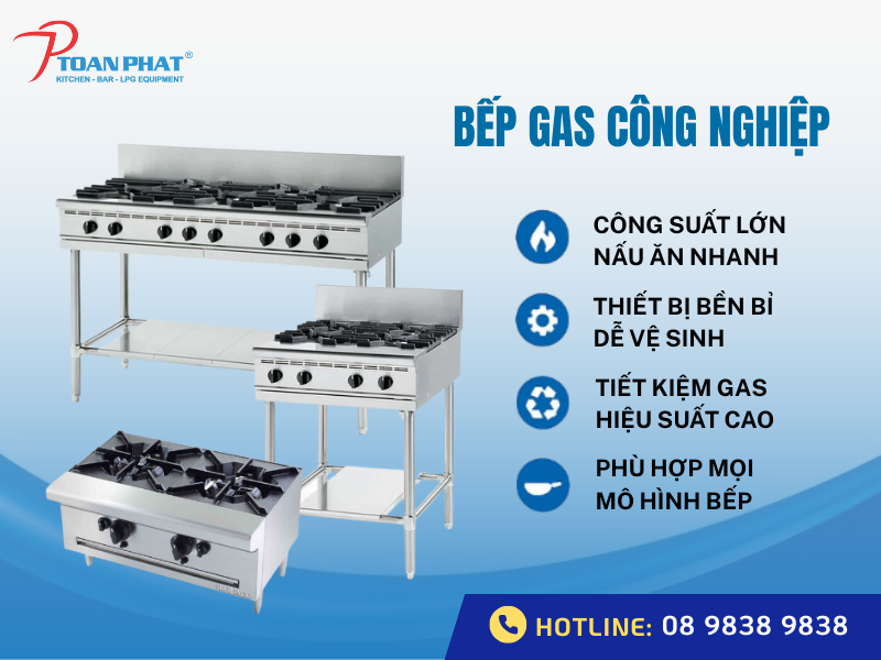 Danh sách thiết bị cần có khi mở quán phở đầy đủ nhất 7 Bếp gas công nghiệp