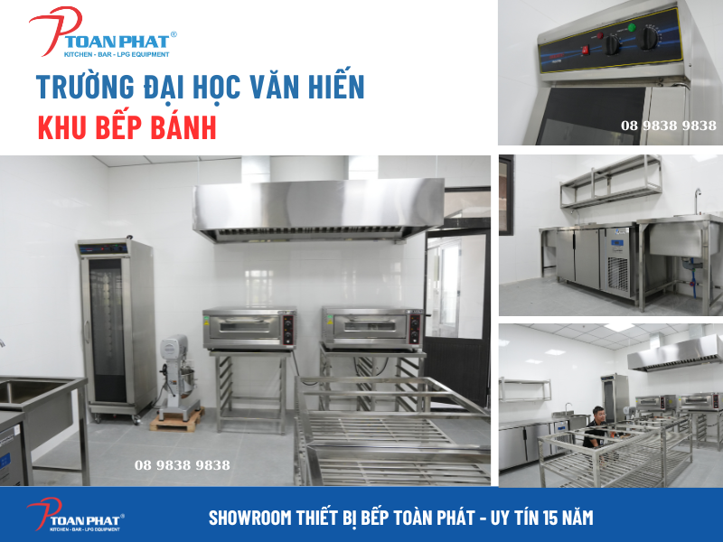 Thi công bếp công nghiệp - nhà hàng, khách sạn uy tín giá tốt 22 Dự án bếp công nghiệp Trường đại học Văn Hiến do Toàn Phát thi công
