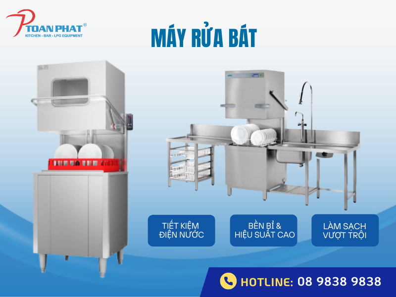 Danh sách thiết bị cần có khi mở quán phở đầy đủ nhất 9 Máy rửa chén