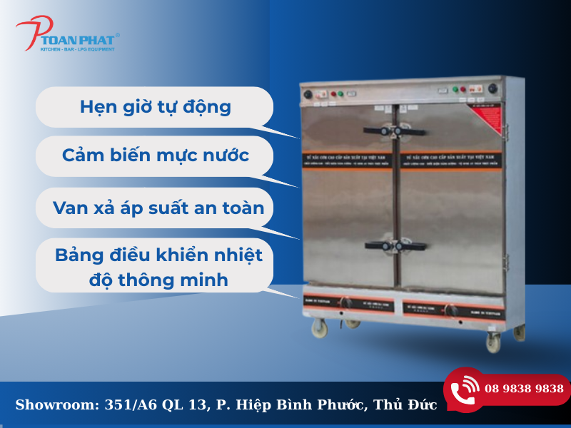 TOP 5 tủ cơm công nghiệp 24 khay giá tốt | Bảo hành 1 năm 1 Tủ cơm công nghiệp 24 khay do Toàn Phát sản xuất