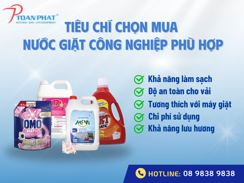 TOP 5 loại nước giặt công nghiệp tốt nhất cho khách sạn, nhà máy 6 Tiêu chí chọn mua nước giặt công nghiệp phù hợp