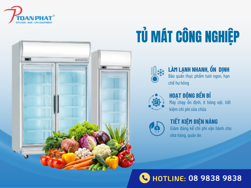 Danh sách thiết bị cần có khi mở quán phở đầy đủ nhất 6 Tủ mát