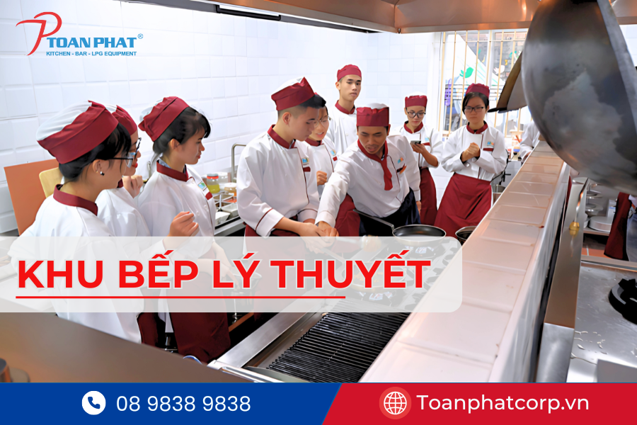 Dự án bếp thực hành cho trường Trung cấp Nghề Du lịch Hà Nội 4 Khu bếp lý thuyết trong bếp thực hành