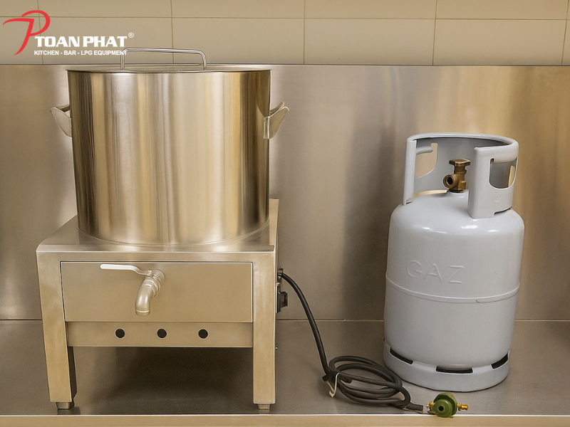 So sánh nồi nấu phở bằng điện và gas: Nên mua loại nào? 2 Nồi phở bằng gas