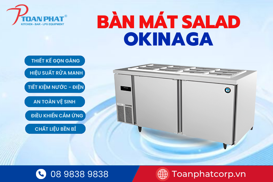 Dự án hệ thống quầy bar nhà ga sân bay Tân Sơn Nhất 8 Bàn mát Salad Okinaga do Toàn Phát cung cáp