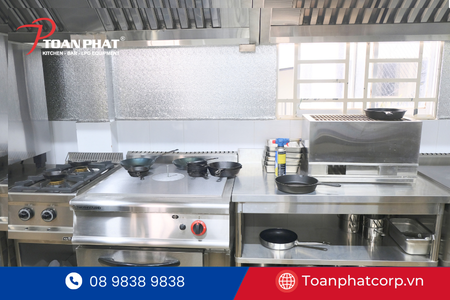 Bếp Âu công nghiệp trong hệ thống bếp nhà hàng C.Tao