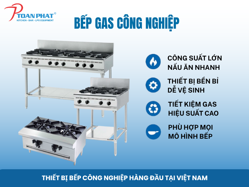 TOP những thiết bị cần mua khi mở quán cơm kinh doanh 3 Bếp gas công nghiệp