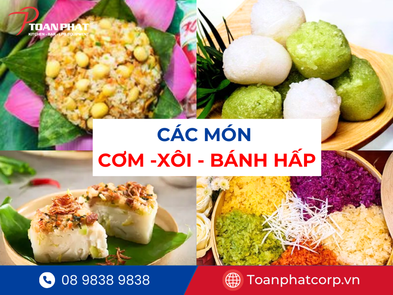20+ Món ngon có thể nấu bằng lò hấp nướng đa năng công nghiệp 6 Lò hấp nướng đa năng thể chế biến các món cơm - xôi - hấp