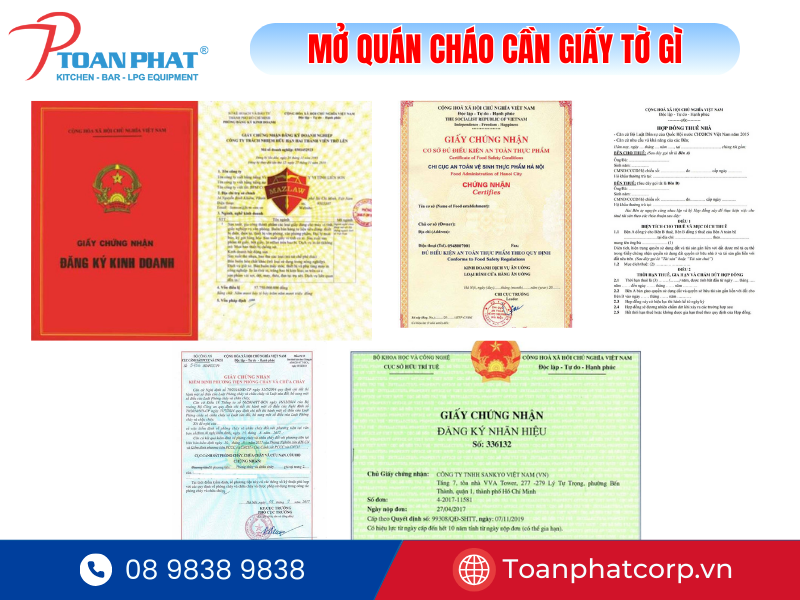 Mở quán cháo dinh dưỡng cần những gì? Vốn bao nhiêu là đủ? 4 Giấy tờ cần thiết khi mở quán cháo dinh dưỡng