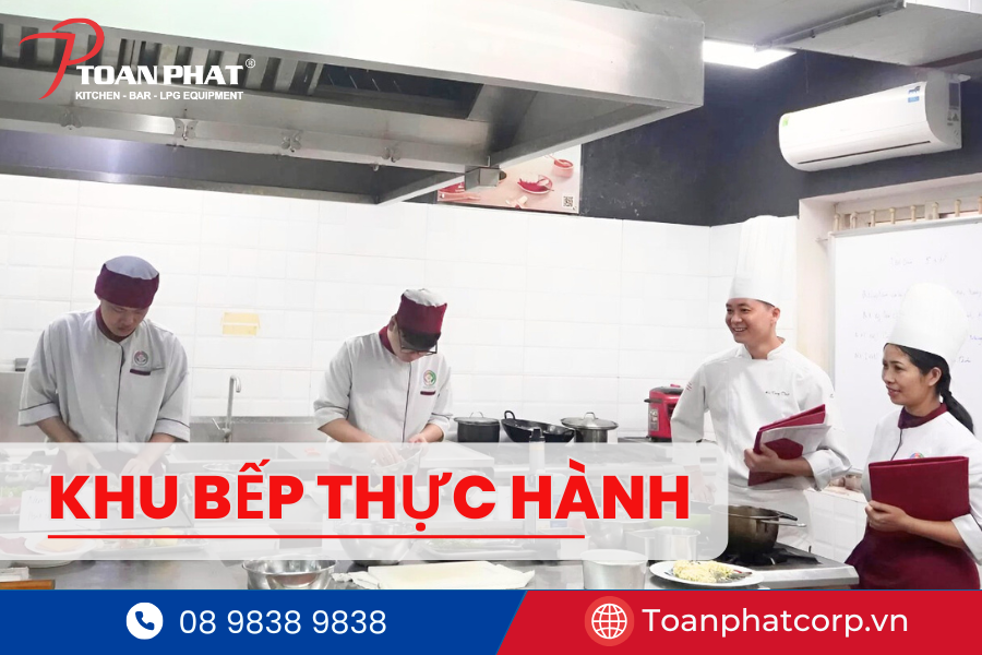 Dự án bếp thực hành cho trường Trung cấp Nghề Du lịch Hà Nội 5 Bếp thực hành do Toàn Phát triển khai