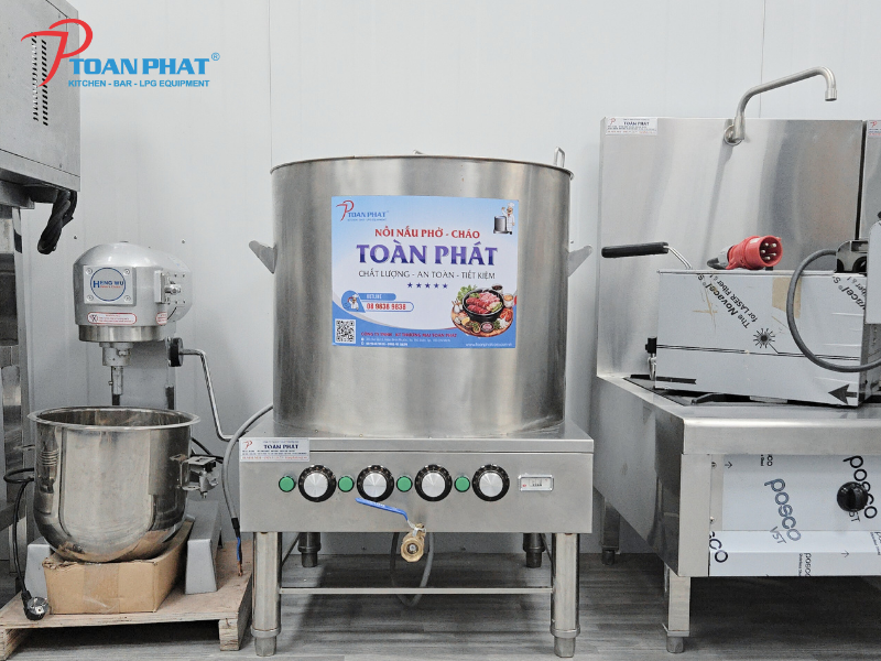 Nồi điện nấu phở 100L inox cao cấp | Giá cạnh tranh 5 Nồi phở điện được trưng bày tại showroom HCM, khách hàng có thể đến để xem trực tiếp