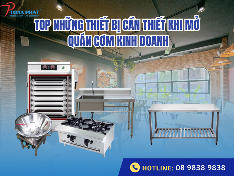 TOP những thiết bị cần mua khi mở quán cơm kinh doanh