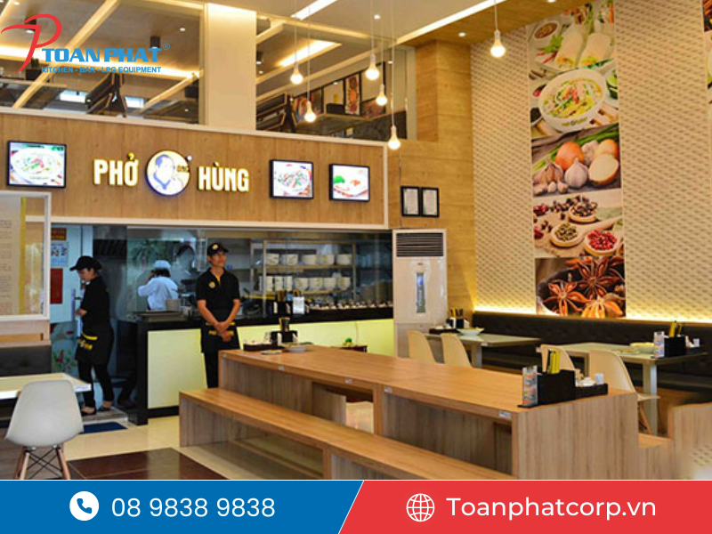 Kinh nghiệm mở quán phở thành công cho người mới từ A đến Z 4 Thiết kế, trang trí quán phở sạch đẹp
