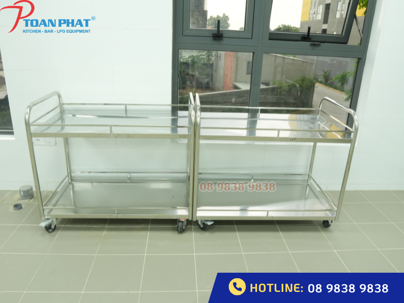 Gia công xe đẩy iNox theo yêu cầu | Đa dạng mẫu mã, Giá rẻ 3 Xe đẩy inox do Toàn Phát sản xuất