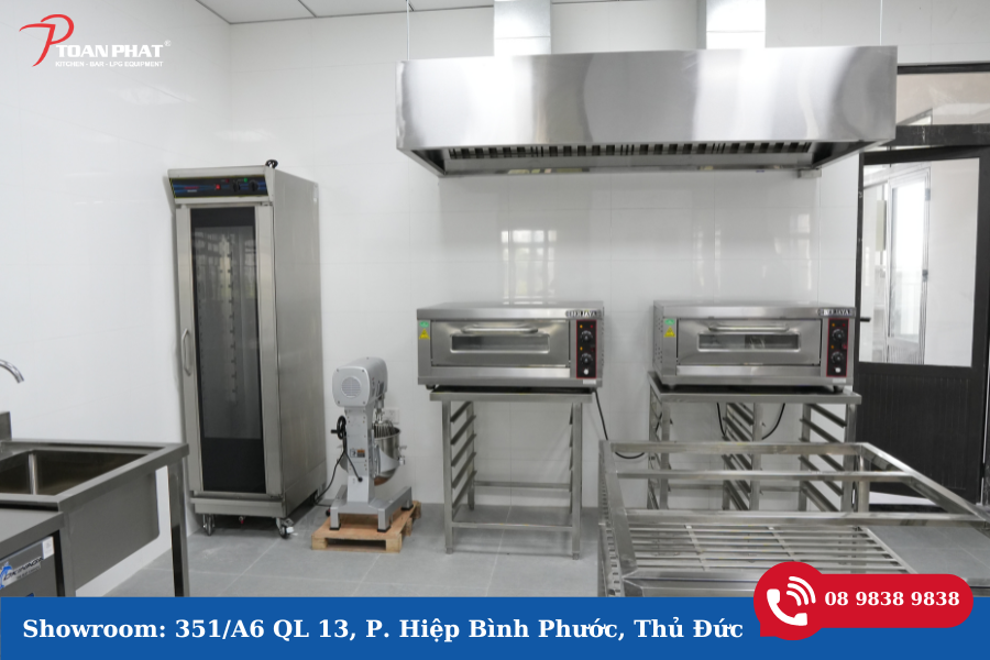 khu bếp bánh dự án thi công hệ thống bếp bánh trường Đại học Văn Hiến
