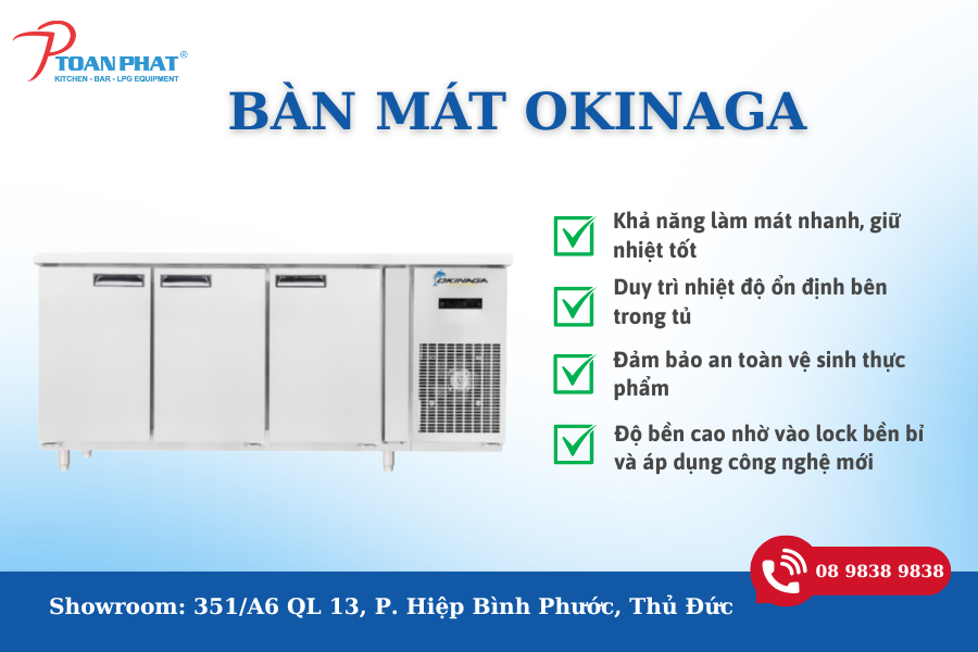 DỰ ÁN BẾP BÁNH CÔNG TY TNHH HY VỌNG SÀI GÒN 4 Bàn mát Okinaga