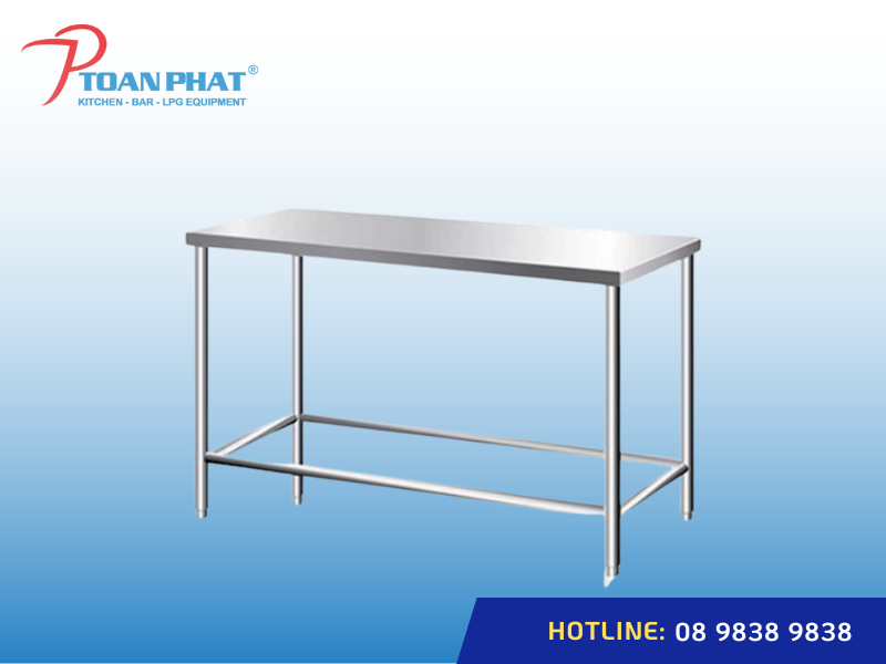 Bàn inox 1 tầng cao cấp, bền bỉ, đa dạng kích thước | Giá tốt 2 Bàn nox 1 tầng