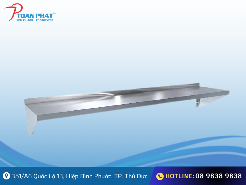 Kệ inox treo tường 304 cao cấp, đa dạng mẫu mã | Giá tốt 2 Kệ treo tường inox phẳng