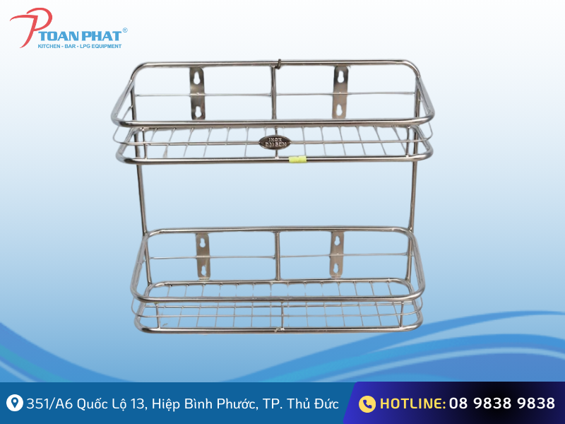 Kệ inox treo tường 304 cao cấp, đa dạng mẫu mã | Giá tốt 6 Kệ inox treo tường để gia vị